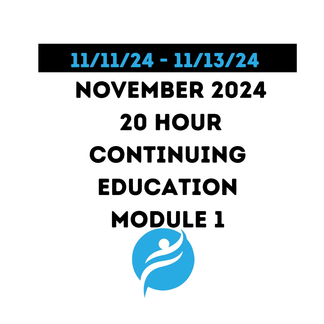 November 2024 | 20 Hour Recertification | 20 Hours (Zoom Video) |