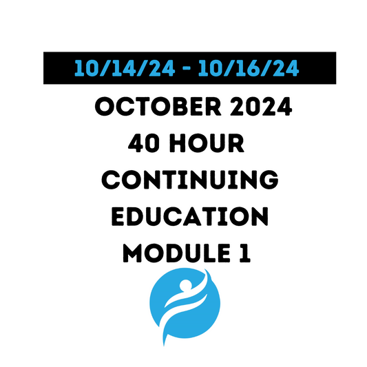 October 2024 | 40 Hour Recertification | 24 Hours (Zoom Video) |16 Hours (Online) - ARF