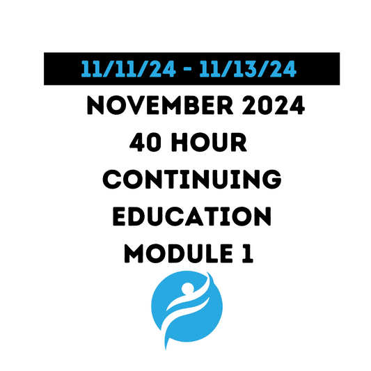 November 2024 | 40 Hour Recertification | 24 Hours (Zoom Video) |16 Hours (Online) - ARF