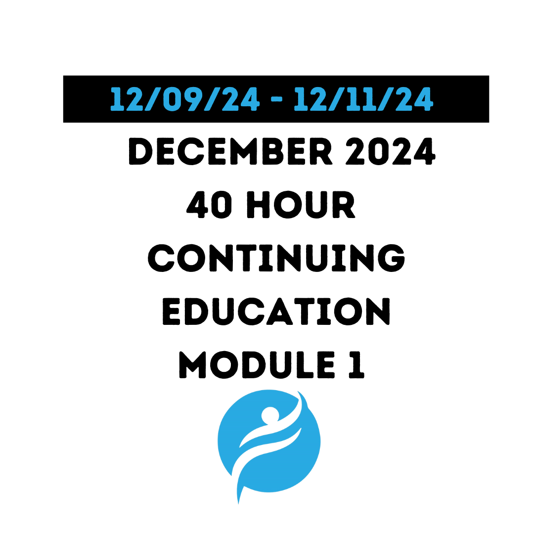 December 2024 | 40 Hour Recertification | 24 Hours (Zoom Video) |16 Hours (Online) - ARF