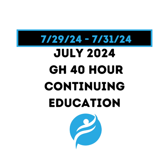 JULY 2024 | 40 Hour Recertification | 20 Hours (Zoom Video) |20 Hours (Online) - GH