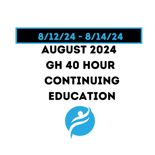 August 2024| 40 Hour Recertification | 20 Hours (Zoom Video) |20 Hours (Online) - GH